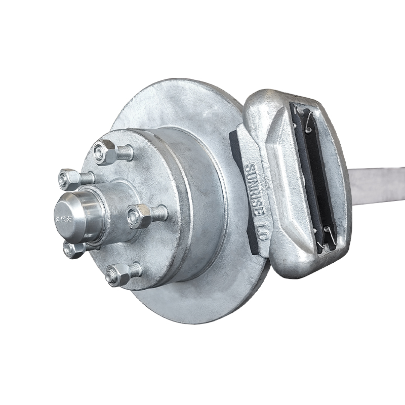 Mechanical Disc Brake Axle 1000kg Rated 40mm Square Galvanised